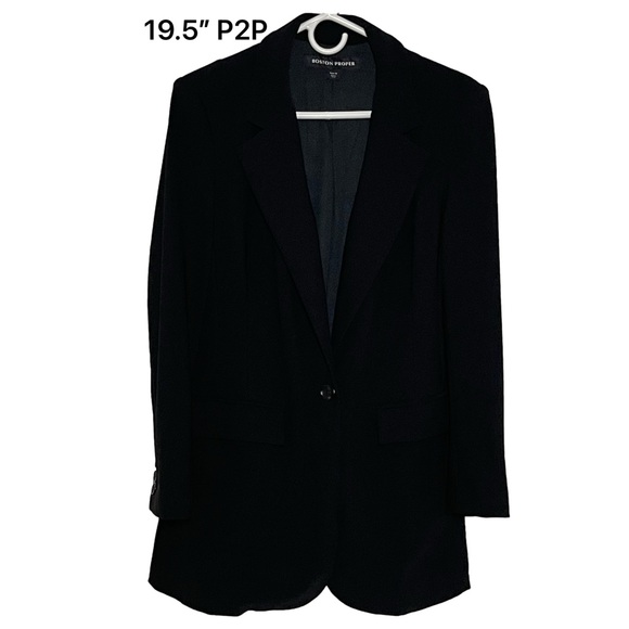 Boston Proper Jackets & Blazers - Boston Proper Beyond Travel Boyfriend Blazer, Women’s 14, in Black